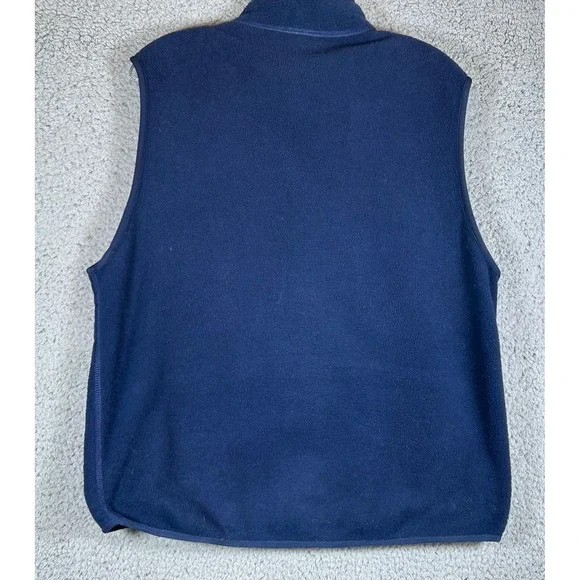 Layers Mens Navy Blue Fleece Vest Full Zip Pockets Outdoor Casual Size M - Picture 4 of 9